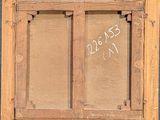 a picture of an old window with a number on it