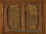 a picture of an old window with a wooden frame