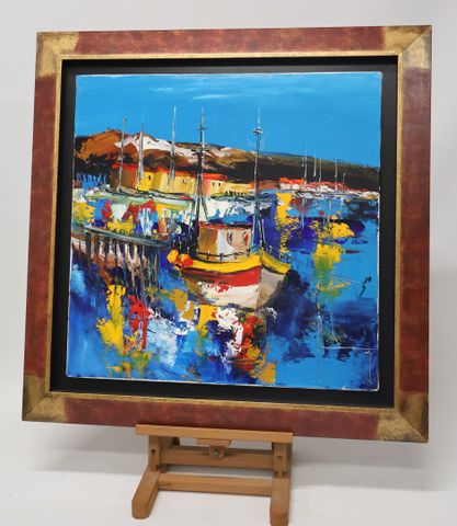 Christof MONNIN (1968) « Loin de toi ». Huile sur toile. Signé en...