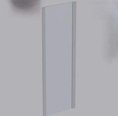 Paroi de douche fixe en verre transparent, 80 cm, profilé mu…