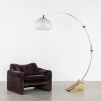 Lampe à bras articulé italienne, en métal chromé, plexiglas … (photo 2)