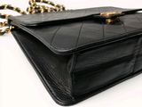 chanel black quilted lambskin flap bag with gold hardware