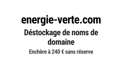 Nom de domaine energie-verte.com.
