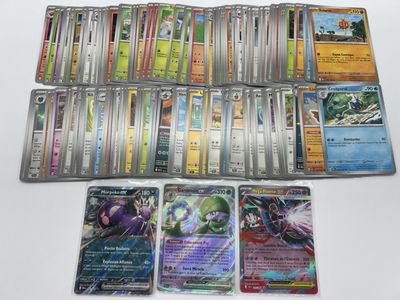 a lot of cards that are on the table