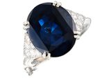 an oval sapphire and diamond ring