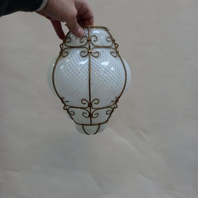 LANTERNE en verre de Murano Reticello.