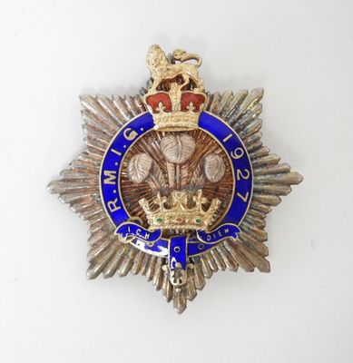 badge of a royal canadian army officer with a crown on it ' s back
