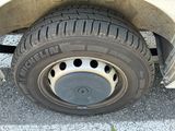 a close up of a tire on a vehicle