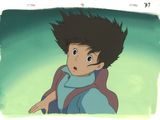 cartoon of a boy with a backpack and a backpack on his back
