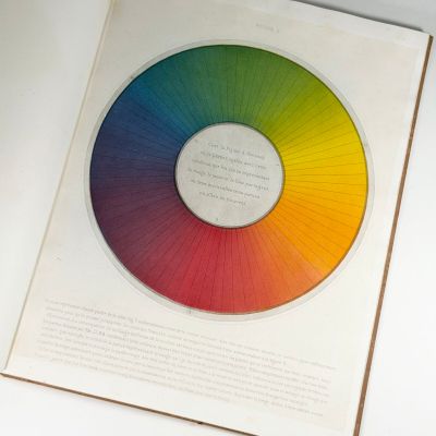 a book with a picture of a color wheel on it