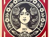 an image of a poster with a woman ' s face on it