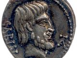 une pièce d'argent avec un visage d'homme dessus