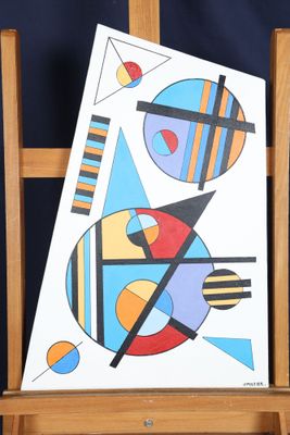 une image d'une image d'une peinture sur un chevalet