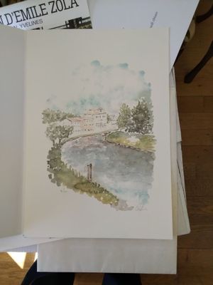 ALBERTO CRISTINI Paysage Lithographie, signée en bas à droit…