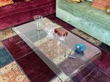 two couches and a coffee table in a living room