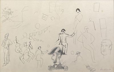 dessin représentant un homme à vélo avec une femme à l'arrière
