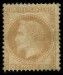 a stamp with a picture of a man on it on a black background