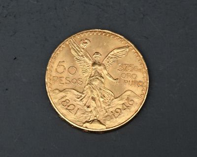 Pièce de monnaie en or 50 pesos mexicains, Poids: 41.64 g - Photo 1