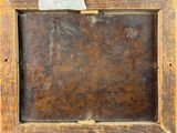 a picture of a wooden frame with a piece of paper on it