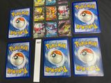 pokemon trading card game set with 6 trading cards and 6 trading cards