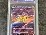 a pokemon trading card in a clear plastic case