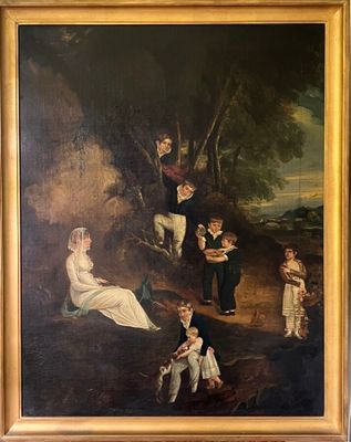 Ecole anglaise du début du XIXème sicèle, "Scène familiale" … - Photo 1