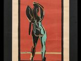 une image d'une peinture représentant une femme avec un chapeau sur la tête