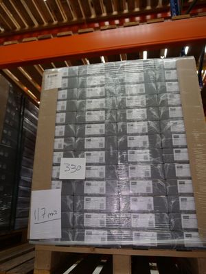 une palette sur laquelle se trouvent de nombreux colis
