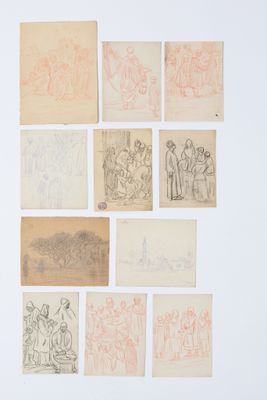 une image représentant un ensemble de dessins de personnes et d'animaux