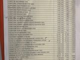 a menu for a restaurant with prices on it