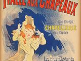 une affiche annonçant le film français « Chapeaux »