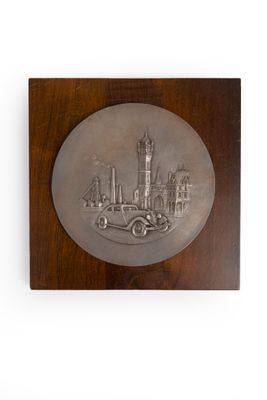 Jean-Marie CAMUS (1877-1955) Plaque en bronze argenté figura…