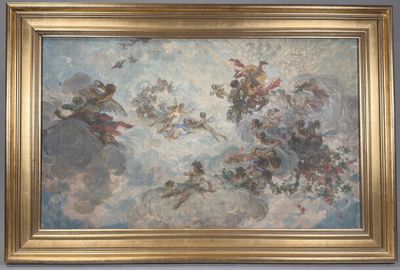 une image représentant un tableau accroché au mur d'une pièce