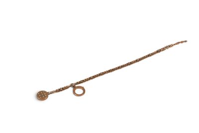 an image of a bracelet with a chain and a ring on a white background