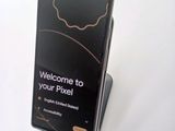 the back of a black phone with a welcome sign on it
