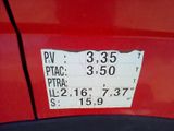 a sticker on the side of a red car