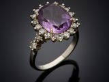 an amethorate and diamond ring, by person