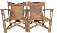 Paire de fauteuils de style metteur en scène en bois, assise… (photo 2)