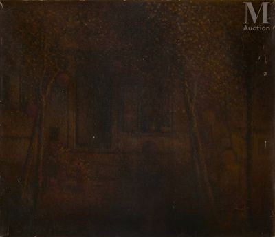 an image of a painting of a man standing in front of a window