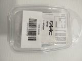 a plastic container with a barcode on it