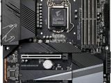 a close up of a motherboard with a clock on top of it