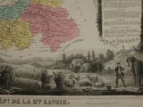 a map of france with a picture of a man and a horse