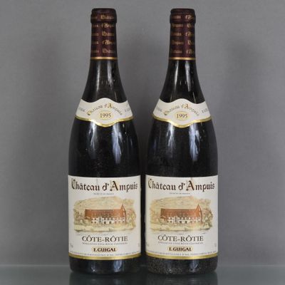 deux bouteilles de vin posées sur une table l'une à côté de l'autre