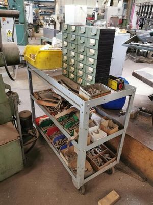 a picture of a workbench with a lot of tools on it