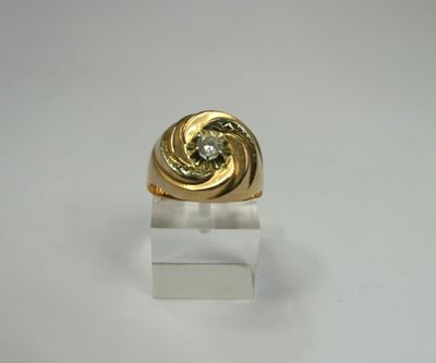an image of a gold ring with a diamond in the center