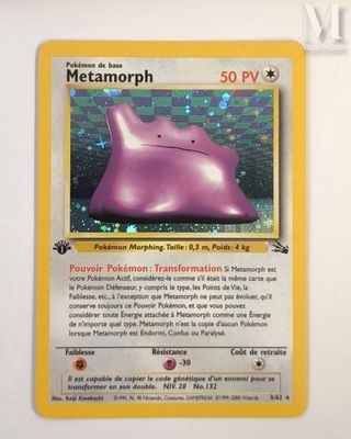 a purple pokemon card with a picture of a cat on it