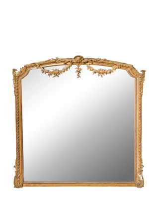 an image of a gold framed mirror on a white background