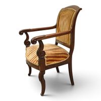 FAUTEUIL en acajou, les supports d'accotoirs à crosses (photo 2)