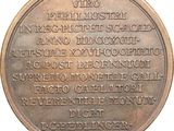 an old bronze medal with the names of different countries on it