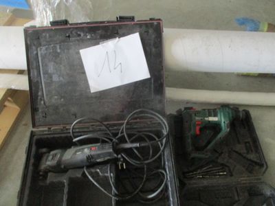 a box with tools in it sitting on a table